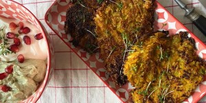 Beitragsbild des Blogbeitrags Obers trifft Sahne: Gemüsebratlinge mit Hanf-Mayonnaise