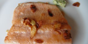 Beitragsbild des Blogbeitrags Fischers Fritz fischt frische Fische,…Lachsforellenfilets