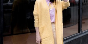 Beitragsbild des Blogbeitrags Pastellfarben kombinieren: Mein Alltagsoutfit mit Culotte, Print-Shirt und Cardigan!