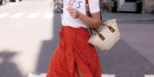 Beitragsbild des Blogbeitrags Wickelrock stylen: Mein Sommer Outfit mit High-Heels und Shirt!