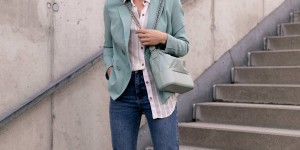 Beitragsbild des Blogbeitrags Casual-Chic im Herbst mit Kick-Flare Jeans, Blazer und Pumps! 