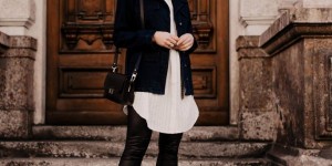Beitragsbild des Blogbeitrags Frühlingsoutfit mit Lederleggings, Longbluse und Maison Hēroïne Tasche