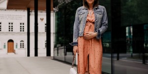 Beitragsbild des Blogbeitrags Mein Outfit mit Kleid und Jeansjacke für warme Frühlingstage! 