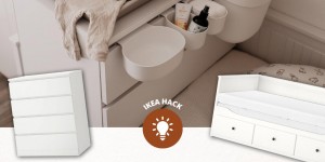 Beitragsbild des Blogbeitrags IKEA-Hack fürs Babyzimmer: Hemnes Tagesbett mit Wickelkommode 