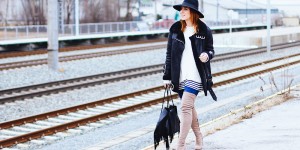 Beitragsbild des Blogbeitrags Layering: Oversize Pullover und beige Overknees