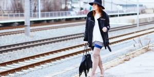 Beitragsbild des Blogbeitrags Layering: Oversize Pullover und beige Overknees 