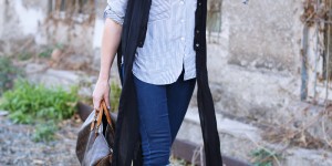 Beitragsbild des Blogbeitrags Riemchenballerinas von Senso, Louis Vuitton Speedy und Streifenbluse