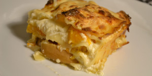 Beitragsbild des Blogbeitrags Kürbislasagne