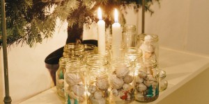 Beitragsbild des Blogbeitrags DIY Advent: Kranz aus Gläsern