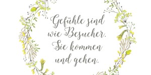Beitragsbild des Blogbeitrags Gefühle sind wie Besucher. Sie kommen und gehen.