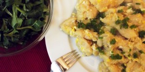 Beitragsbild des Blogbeitrags Eiernockel mit Salat - ein altes Rezept - immer gut