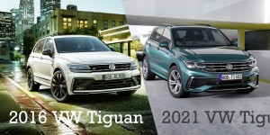 Beitragsbild des Blogbeitrags VERGLEICH: 2016 vs. 2021 VW Tiguan