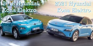 Beitragsbild des Blogbeitrags VERGLEICH: 2018 vs. 2021 Hyundai Kona Elektro