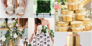 Beitragsbild des Blogbeitrags Metallic forever! Hochzeitsinspiration