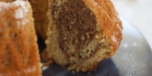 Beitragsbild des Blogbeitrags Marmorkuchen mit Orange | ein Hauch Exotik im Kuchen-Klassiker. 