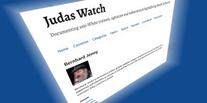Beitragsbild des Blogbeitrags antisemitische hetzseite „judas watch“ stellt mich in gute gesellschaft 