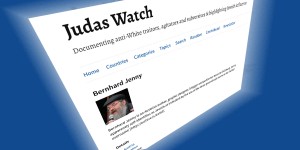 Beitragsbild des Blogbeitrags antisemitische hetzseite „judas watch“ stellt mich in gute gesellschaft
