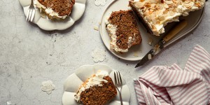 Beitragsbild des Blogbeitrags Saftiger Orangen-Karottenkuchen mit Mascarponecreme