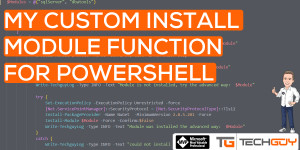 Beitragsbild des Blogbeitrags PowerShell custom Install Module Function 