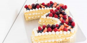 Beitragsbild des Blogbeitrags Number Cake zum 3. Geburtstag 