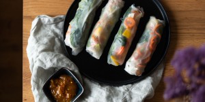 Beitragsbild des Blogbeitrags vegetarische Sommerrollen