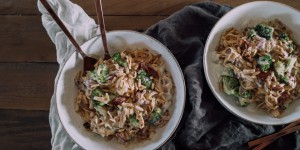 Beitragsbild des Blogbeitrags Fettuccine mit cremiger Karfiol-Sauce 