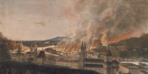 Beitragsbild des Blogbeitrags Salzburg in Flammen – der Stadtbrand von 1818 