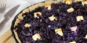 Beitragsbild des Blogbeitrags Blaukraut Quiche mit Feta 