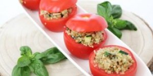 Beitragsbild des Blogbeitrags Gefüllte Tomaten mit Quinoa 