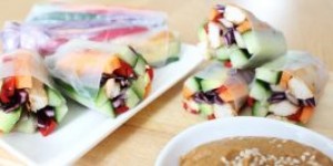Beitragsbild des Blogbeitrags Summer Rolls mit Erdnuss-Dip