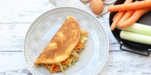 Beitragsbild des Blogbeitrags Omelett low carb a la Frühlingsrolle 
