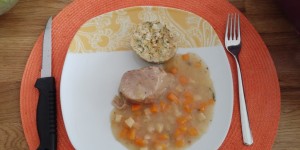 Beitragsbild des Blogbeitrags Lungenbraten mit Gemüsesauce