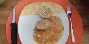 Beitragsbild des Blogbeitrags Lungenbraten mit Gemüsesauce 