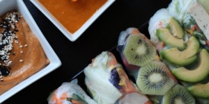 Beitragsbild des Blogbeitrags FRESH SUMMER ROLLS WITH AMAZING THREE DIPPING SAUCES 