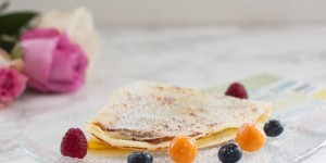 Beitragsbild des Blogbeitrags Crêpes mit Maronencreme
