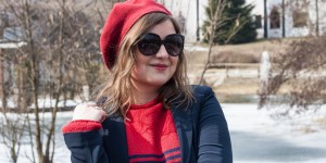 Beitragsbild des Blogbeitrags French Style mit selbstgestricktem Streifenpulli 