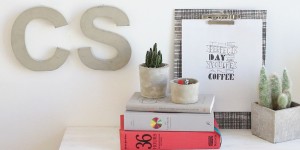 Beitragsbild des Blogbeitrags DIY concrete letters as great presents!
