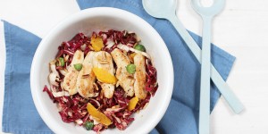 Beitragsbild des Blogbeitrags (Home) Office lunch: Radicchio salad with chicken