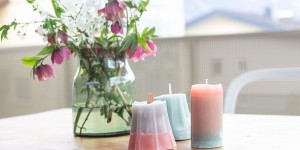 Beitragsbild des Blogbeitrags DIY candles from wax leftovers 