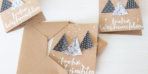 Beitragsbild des Blogbeitrags DIY Christmas cards from paper scraps 