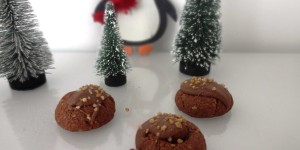 Beitragsbild des Blogbeitrags weihnachtskekse – schokokekse mit haselnuss