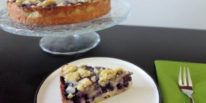 Beitragsbild des Blogbeitrags heidelbeer cheescake streusel tarte 