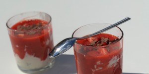 Beitragsbild des Blogbeitrags erdbeer-stracciatella creme