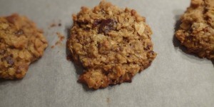Beitragsbild des Blogbeitrags kokosnuss haferflocken cookies mit schoko