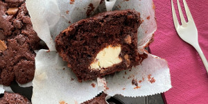 Beitragsbild des Blogbeitrags schoko cream cheese muffins 
