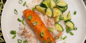 Beitragsbild des Blogbeitrags schneller glasierter lachs