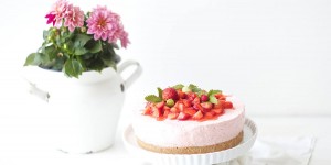 Beitragsbild des Blogbeitrags Erdbeer Cheesecake 