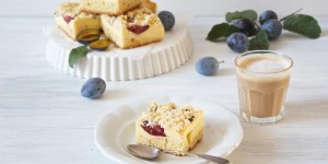 Beitragsbild des Blogbeitrags Zwetschken Topfen Kuchen 