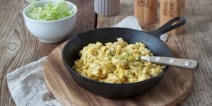 Beitragsbild des Blogbeitrags Eiernockerl mit grünem Salat