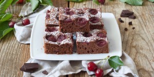 Beitragsbild des Blogbeitrags Schoko-Kirsch-Kuchen